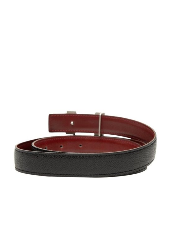 Hermes Constance Belt 80 Black Red Courchevel